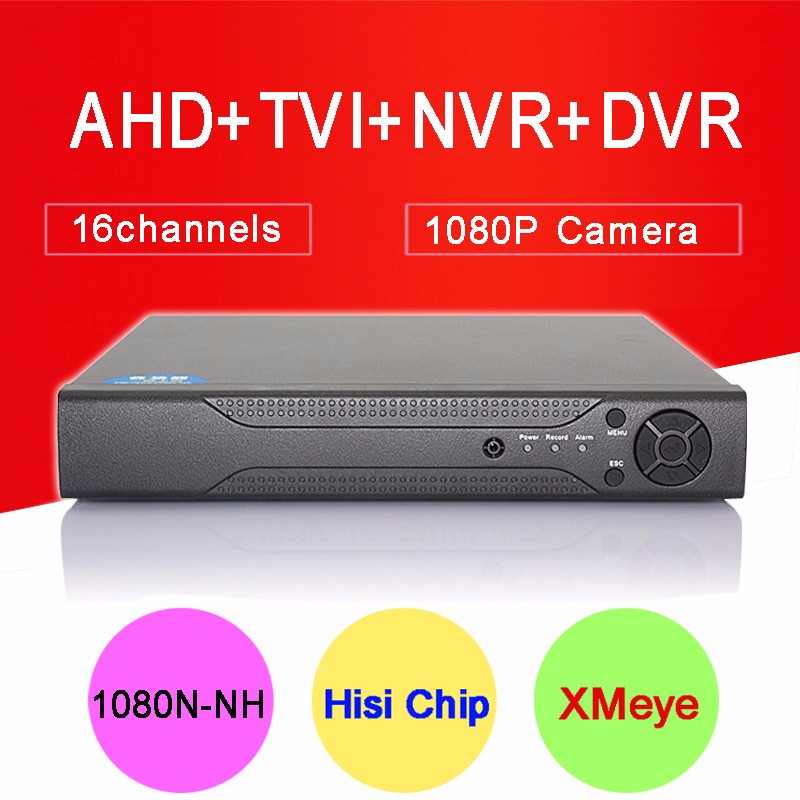 1080P/960P/720P CCTV ī޶ XMeye Hi3521D H.265 + 16 ä 16CH 1080N 6 in 1 ̺긮 Wifi TVi CVI NVR AHD DVR  ڴ